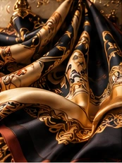 Photographic silk scarf editorial